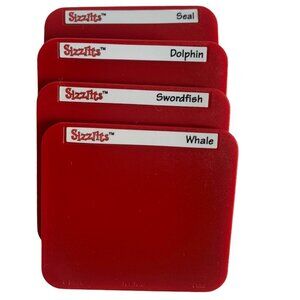 Sizzix Sizzlits Sea Life Die Set 4-Pack Seal Dolphin Swordfish Whale Emboss Shap